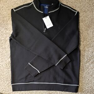 Robert Graham Black and Gray Zip-Up Sweater